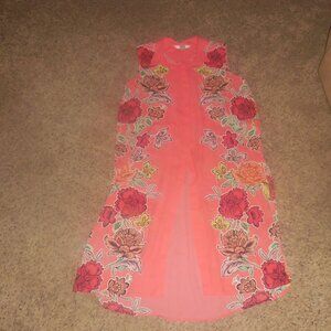 Peter Nygard Long Tunic Sleeveless Blouse 12P 12